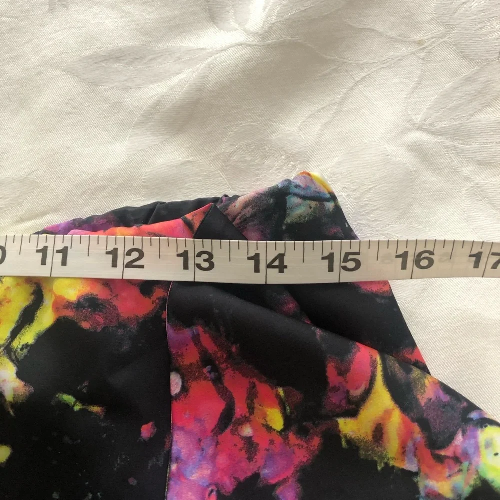 Vince Camuto Abstract Pink & Purple Floral Mini Skirt Sz4